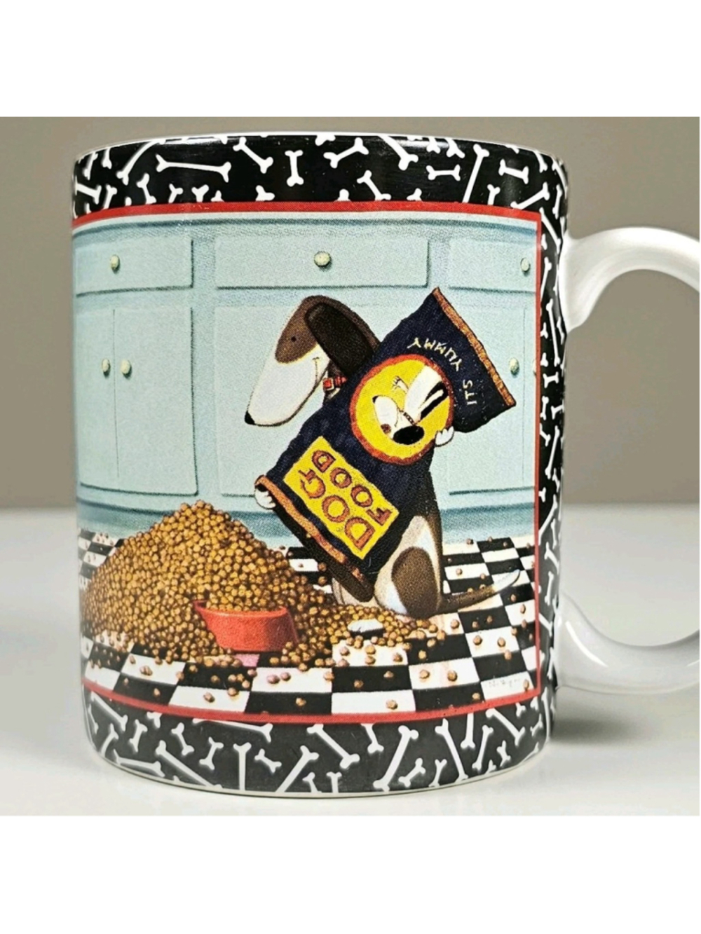 LANG Mugs D Is For Dog Coffee Mug 2005 Ned Young Whimsical Art Ceramic 11 oz